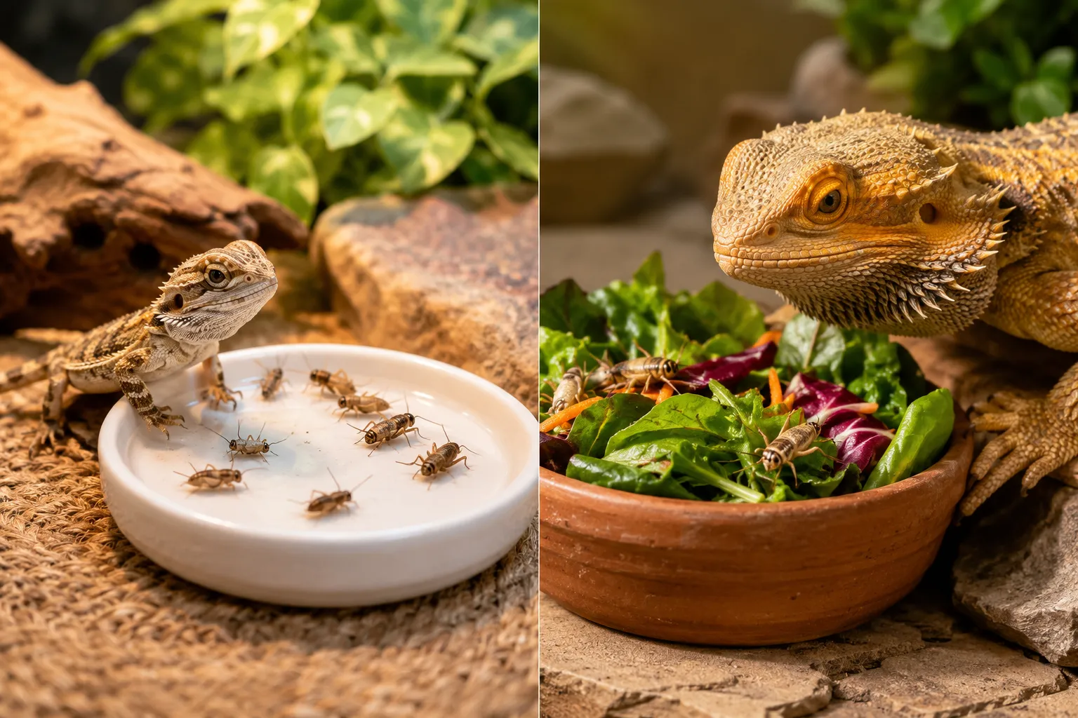 Adult Bearded Dragon Feeding Frequency vs Baby