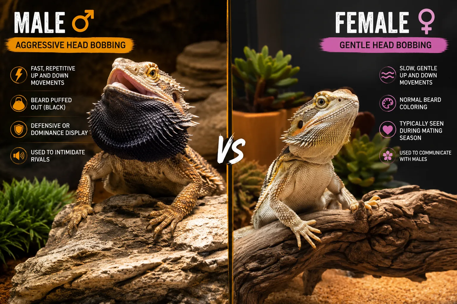Bearded Dragon Head Bobbing vs Arm Waving Meaning