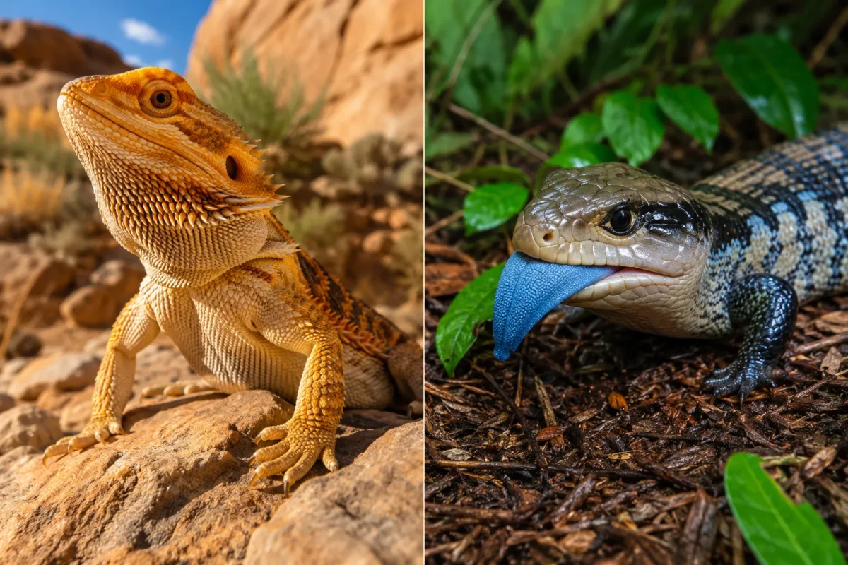 Bearded Dragon vs Blue-Tongue Skink Comparison