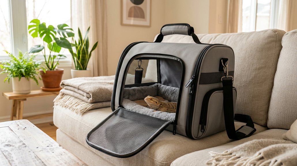 comfortable bearded dragon carriers