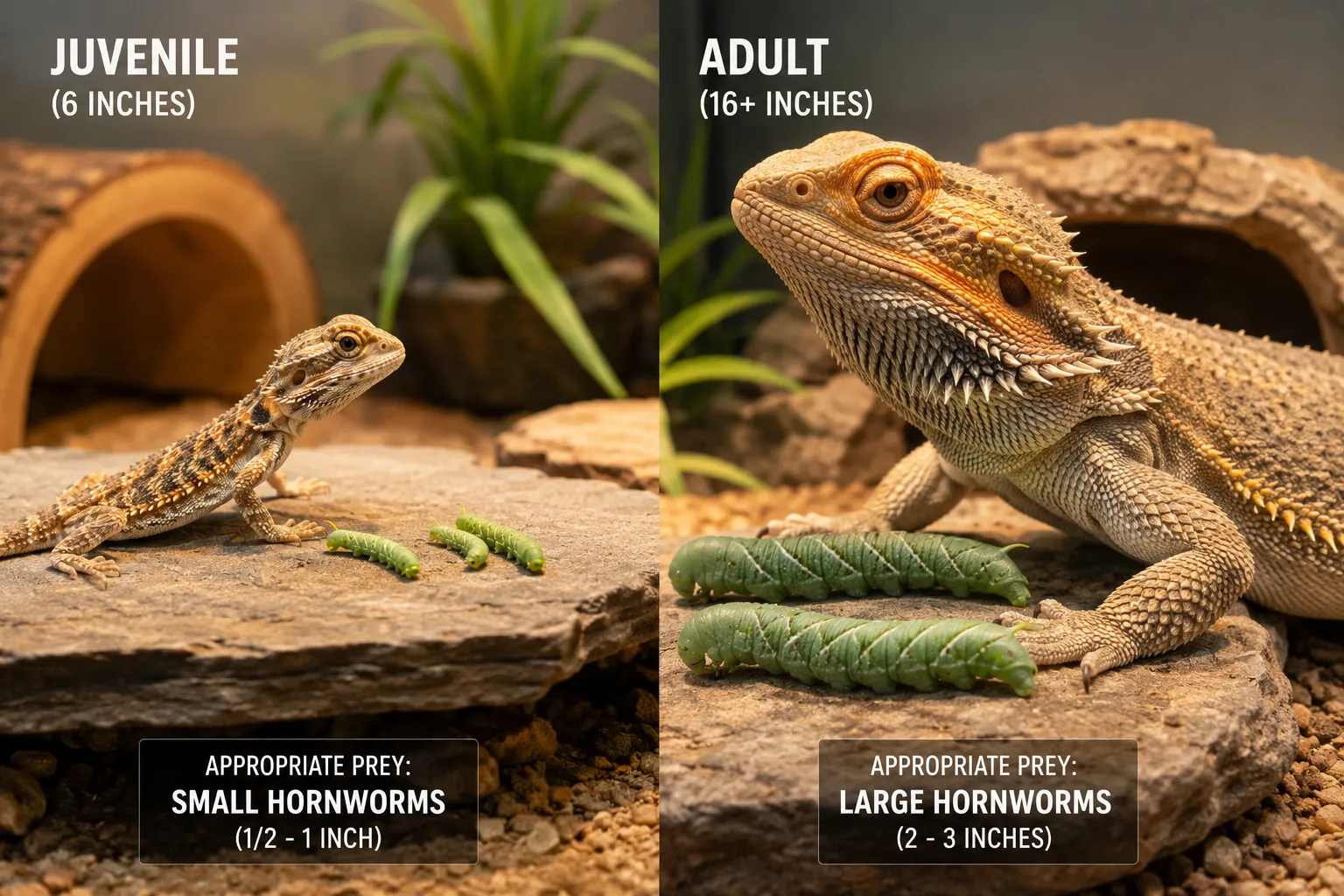 Hornworms vs Dubia Roaches for Bearded Dragons