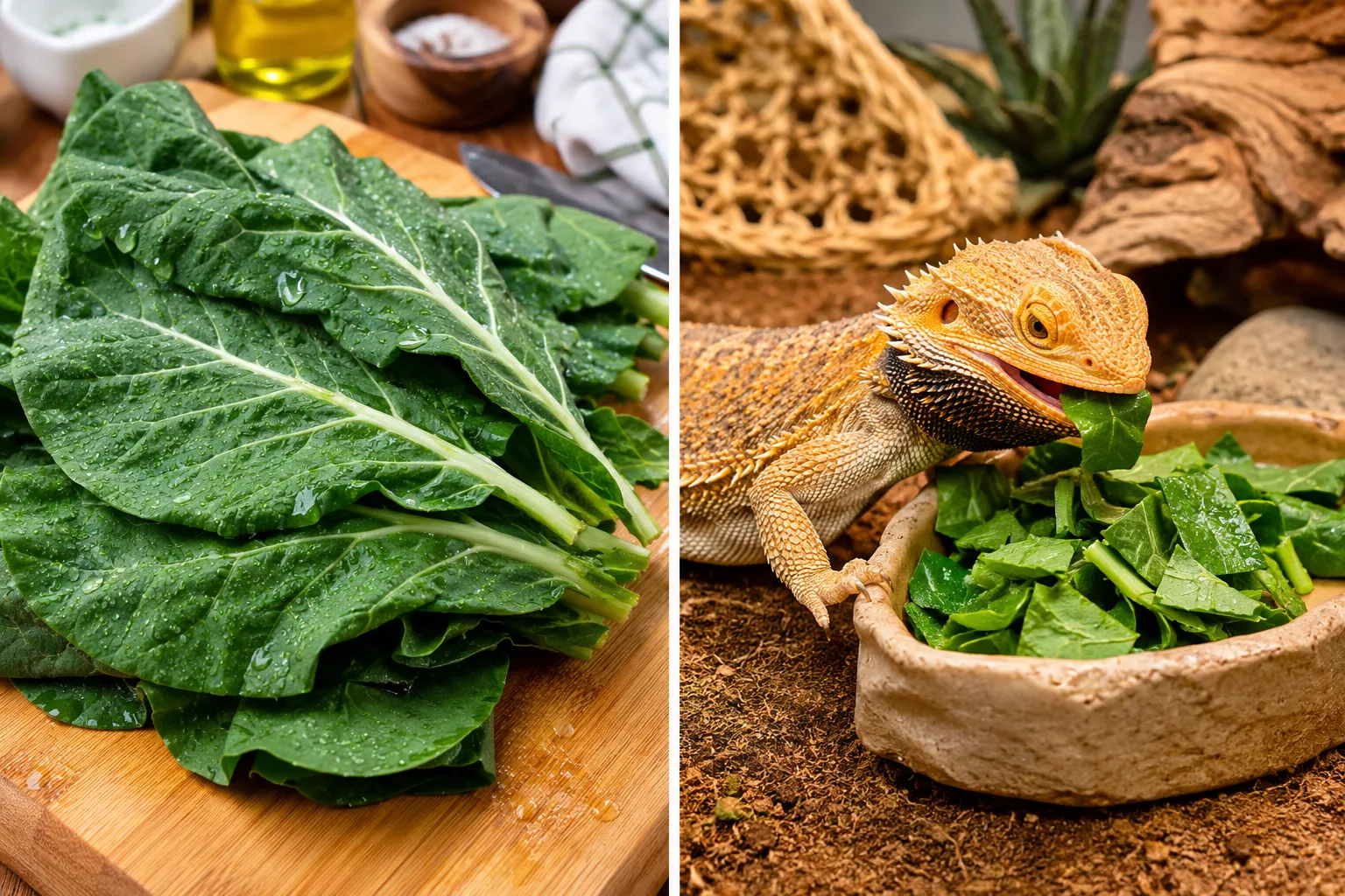 How to Prepare Collard Greens for Bearded Dragons