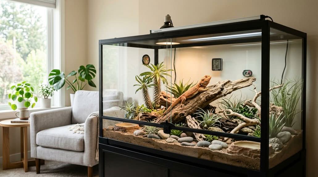 spacious 75 gallon bearded dragon tanks
