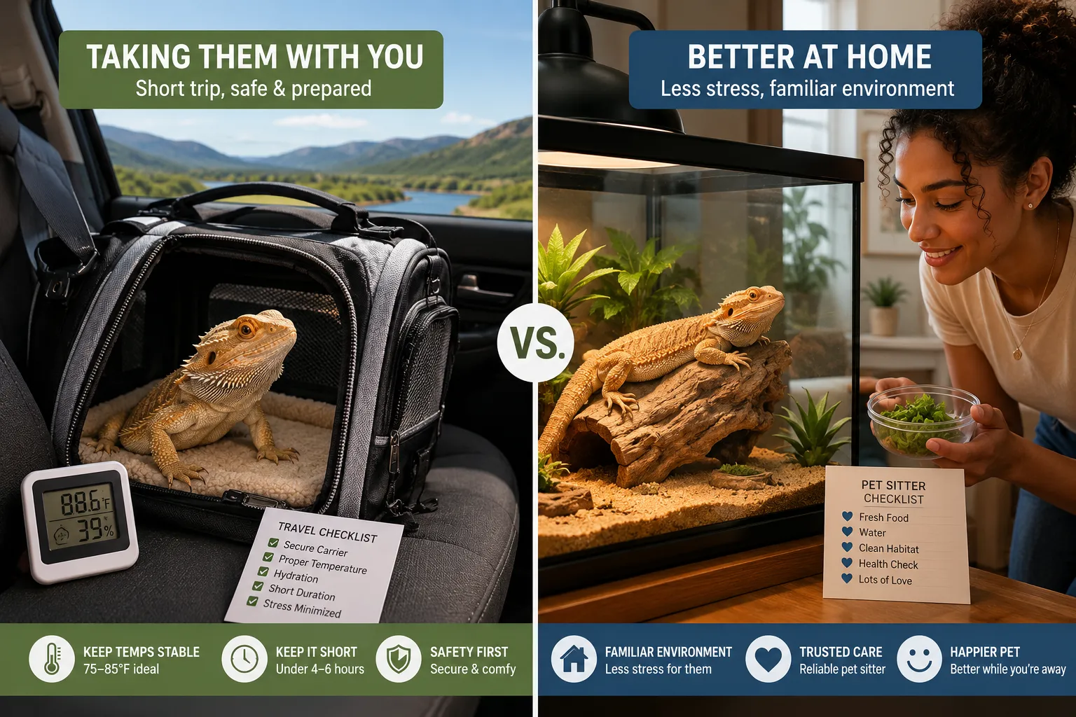 What Supplies Do I Need to Travel With a Bearded Dragon?